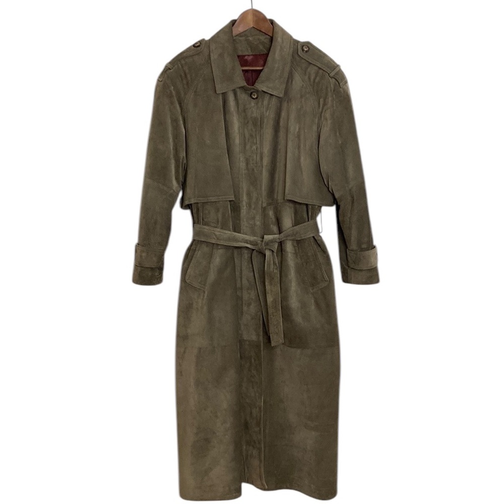 Oversized Vintage Suede Trench